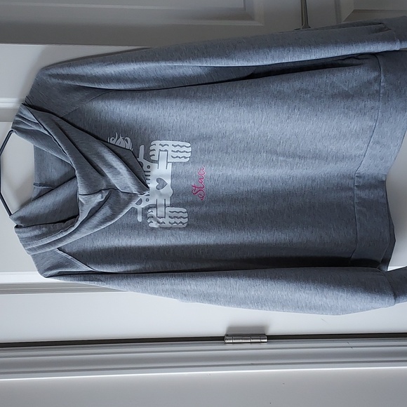 Jeep girl hooded long sleeve top grey white measurements are approximate - Picture 6 of 9